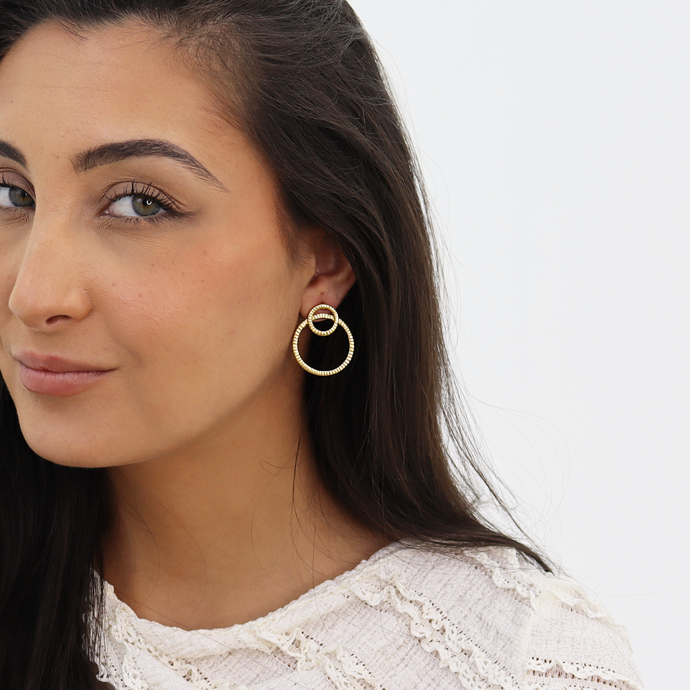 Large Frontal Circle Earrings - Karine Sultan