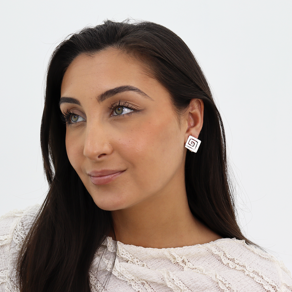 Square Spiral Earrings - Karine Sultan
