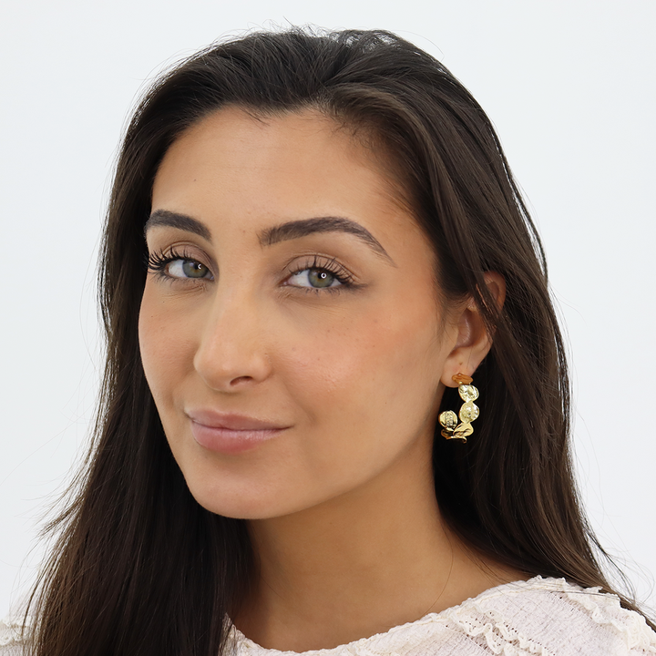 Mini Coin Hoop Earrings - Karine Sultan