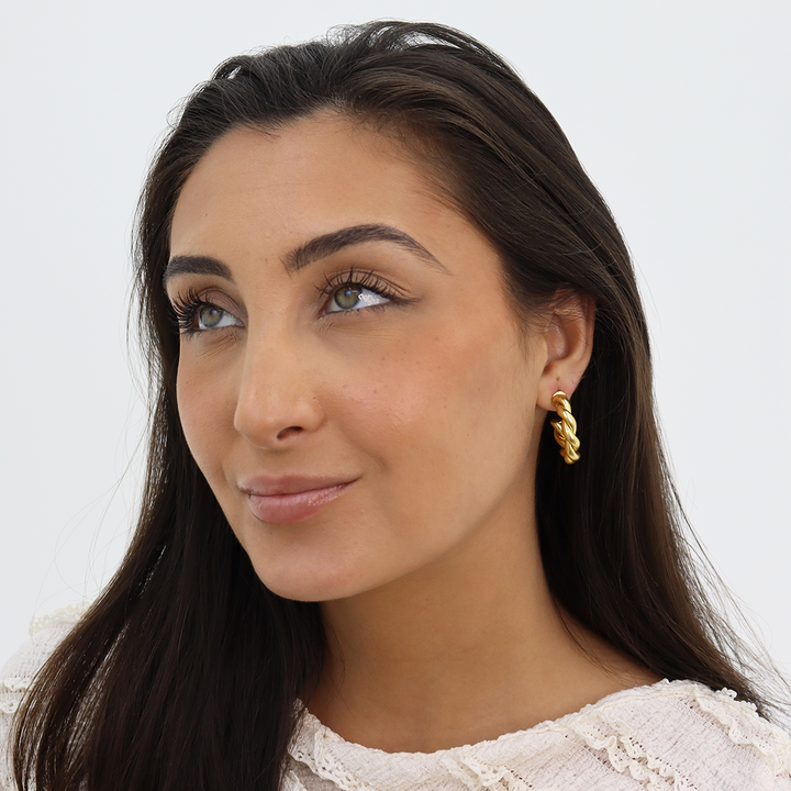 Twisted Rope Hoop Earrings - Karine Sultan