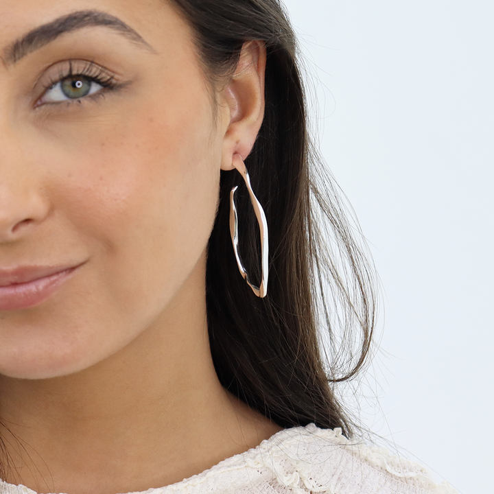 Irregular Large Hoop Earrings - Karine Sultan