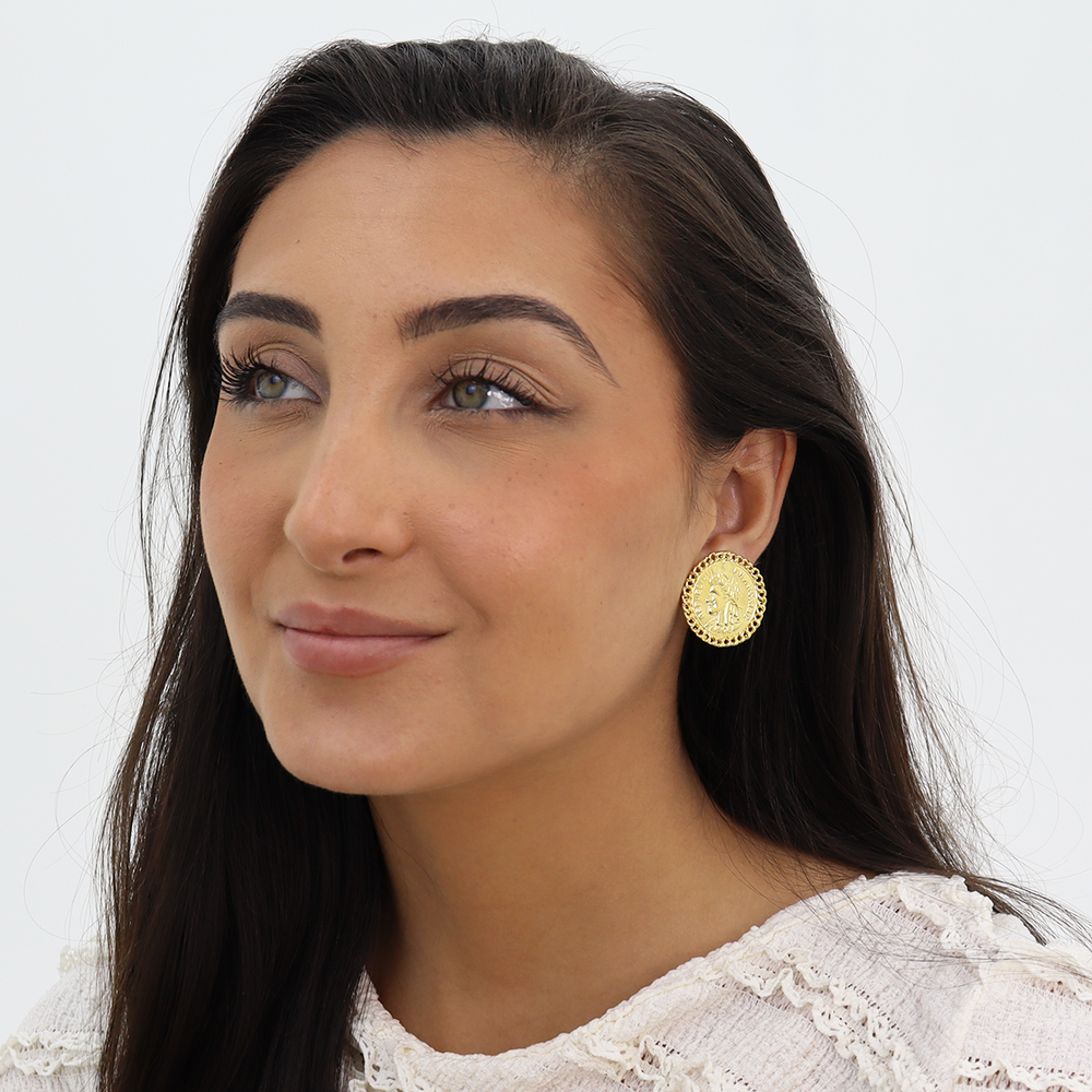 French Coin Clip Earrings - Karine Sultan