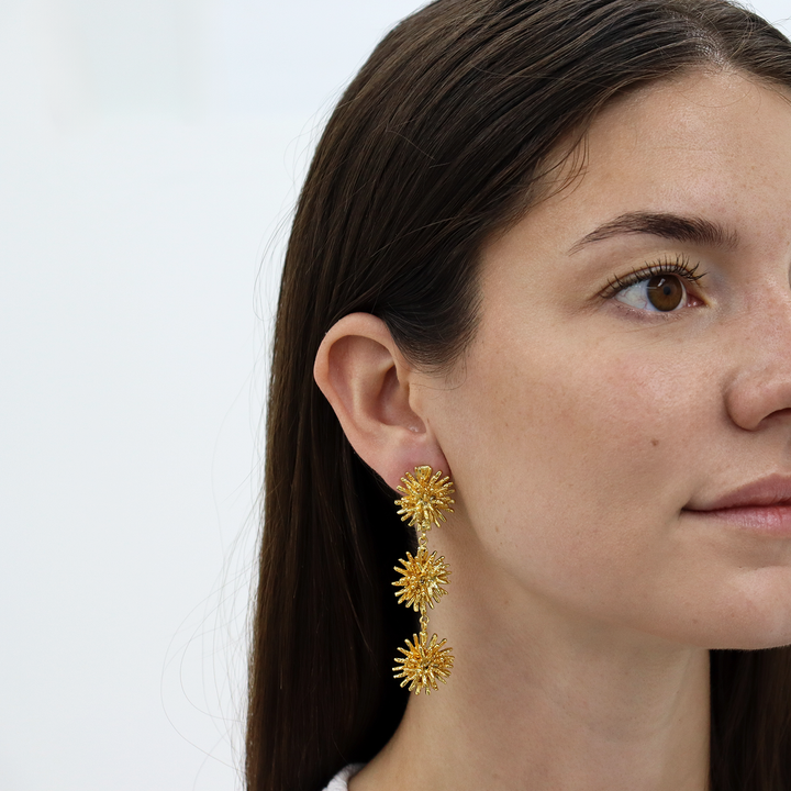 Starburst Cluster Linear Earrings