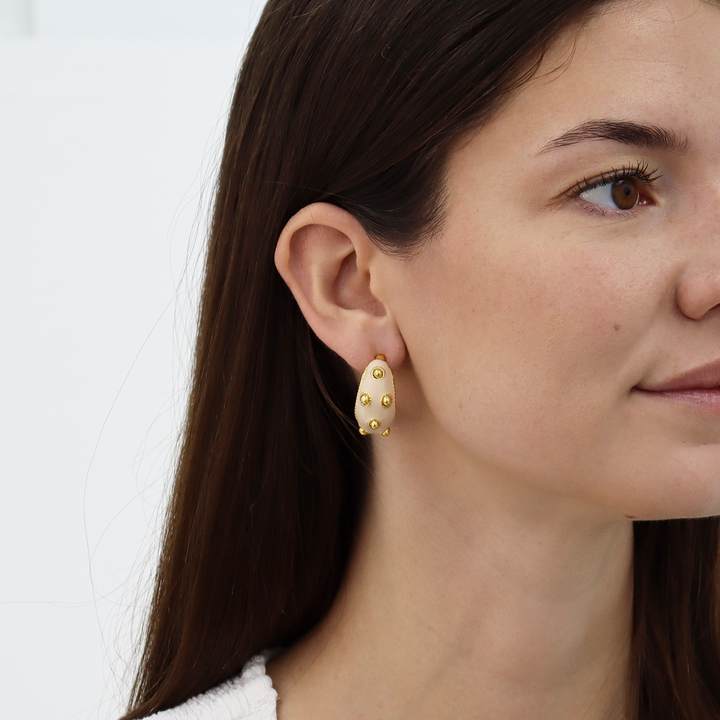 Milky Dots Hoops