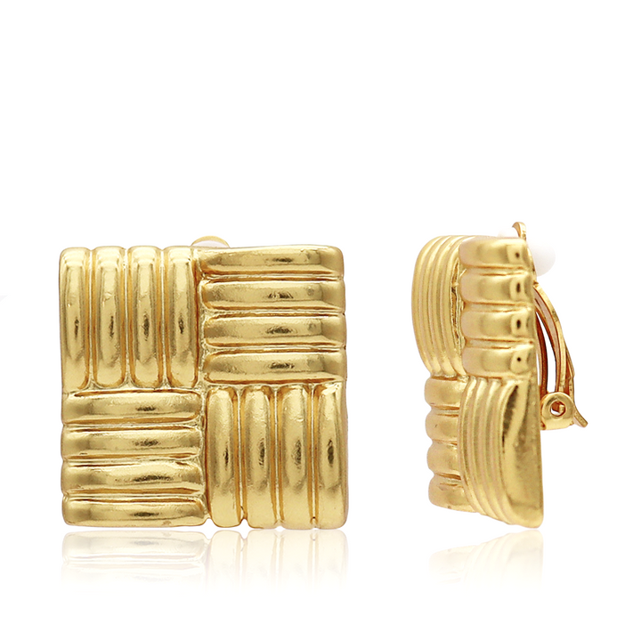 Woven Clip On Earrings