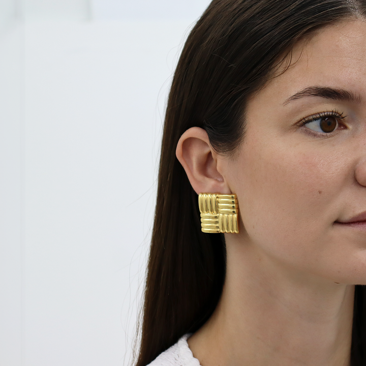 Woven Clip On Earrings