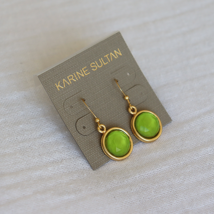 Cabochon Dangle Earrings