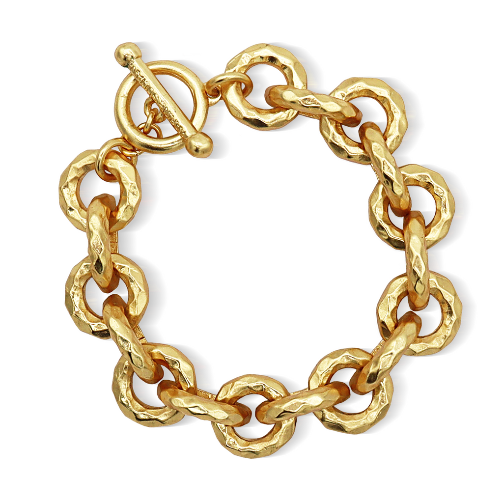 Luxurious 24K Gold Plated Link Bracelet - Karine Sultan