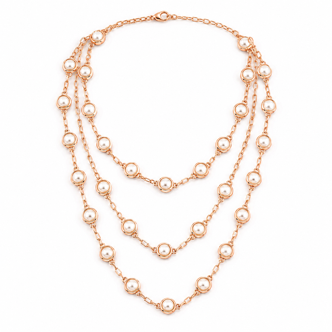 Luminous Pearl Layered Necklace