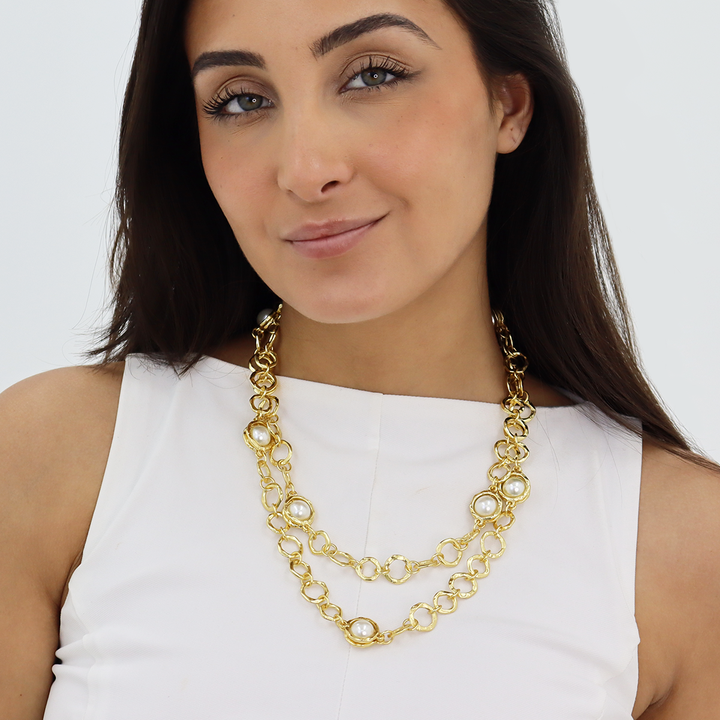 Luminous Pearl Station Necklace - Karine Sultan