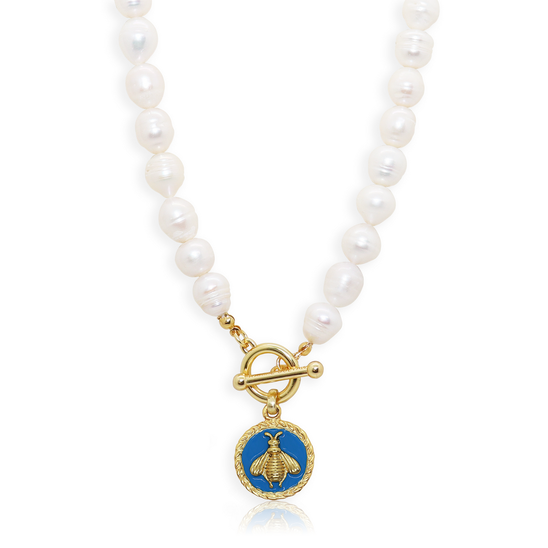 Bee X Pearl Necklace