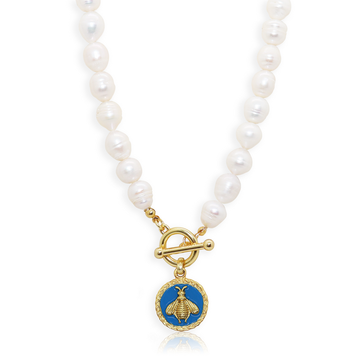 Bee X Pearl Necklace