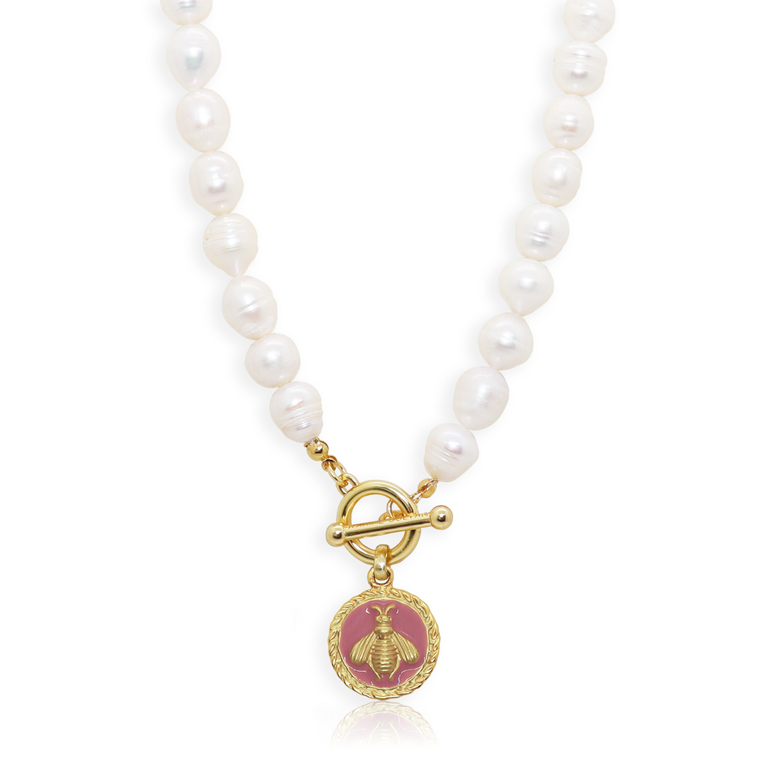 Bee X Pearl Necklace
