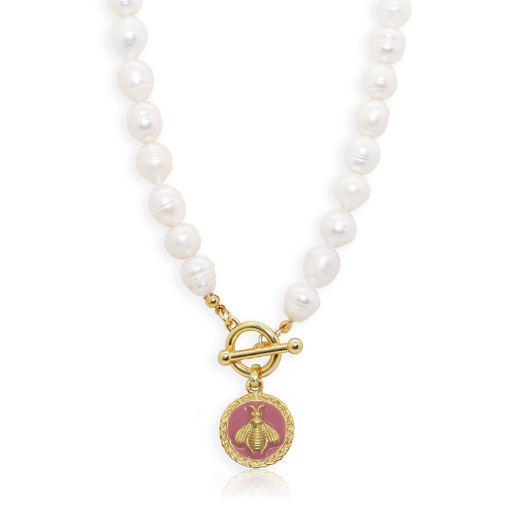 Bee X Pearl Necklace