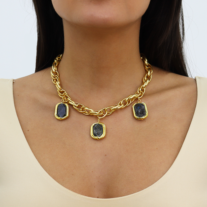 Labradorite Trio Short Chain