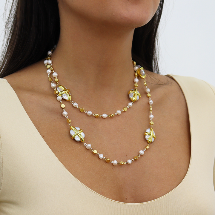 Statement Briza Pearl Necklace