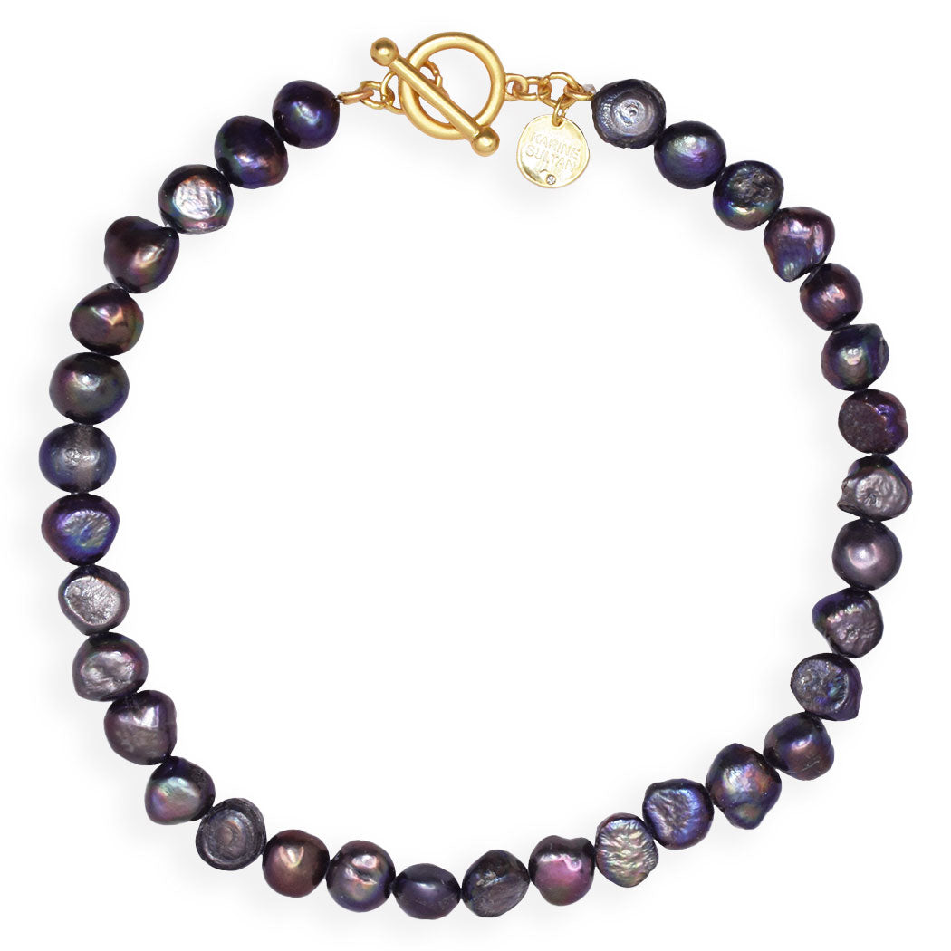 Peacock Pearl Strand Necklace