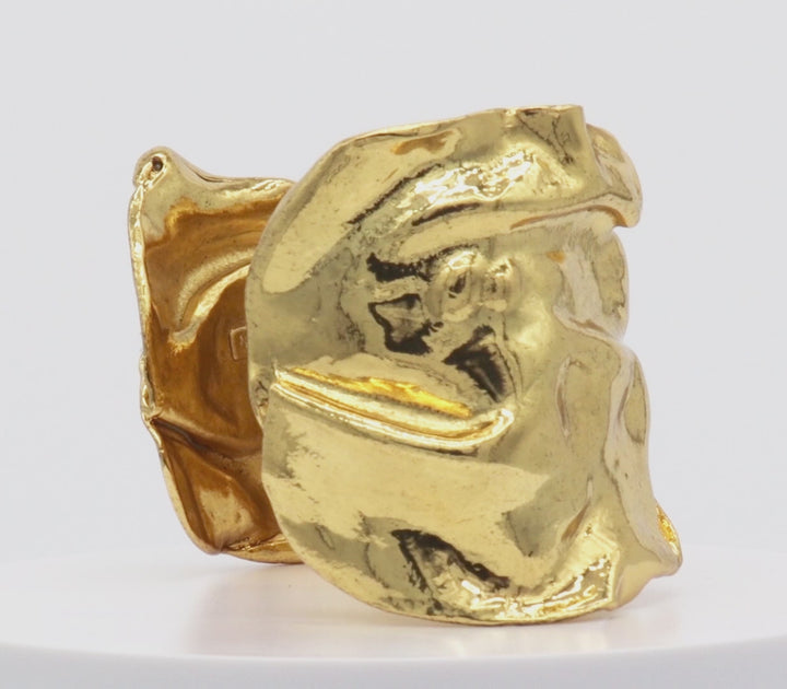 Crumpled Foil Cuff Bracelet