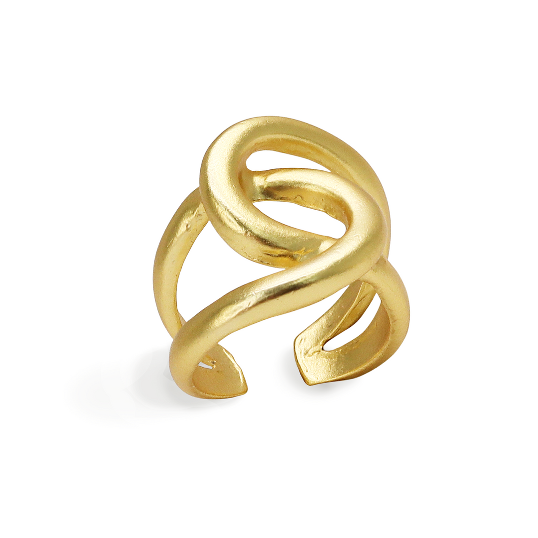Intertwined Link Oversize Ring - Karine Sultan
