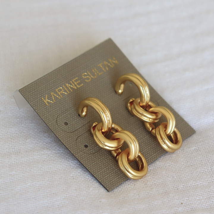 Rounded Chain Drop Earrings