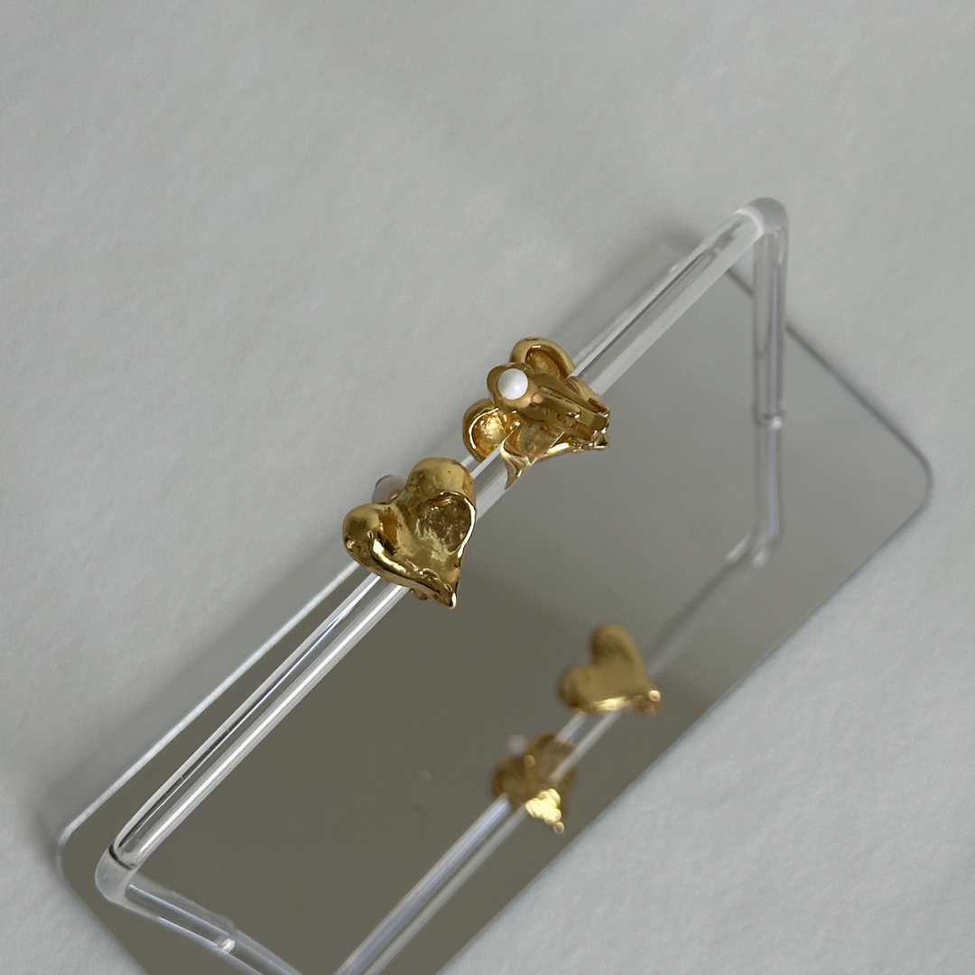 Molten Heart Clip-on Earrings
