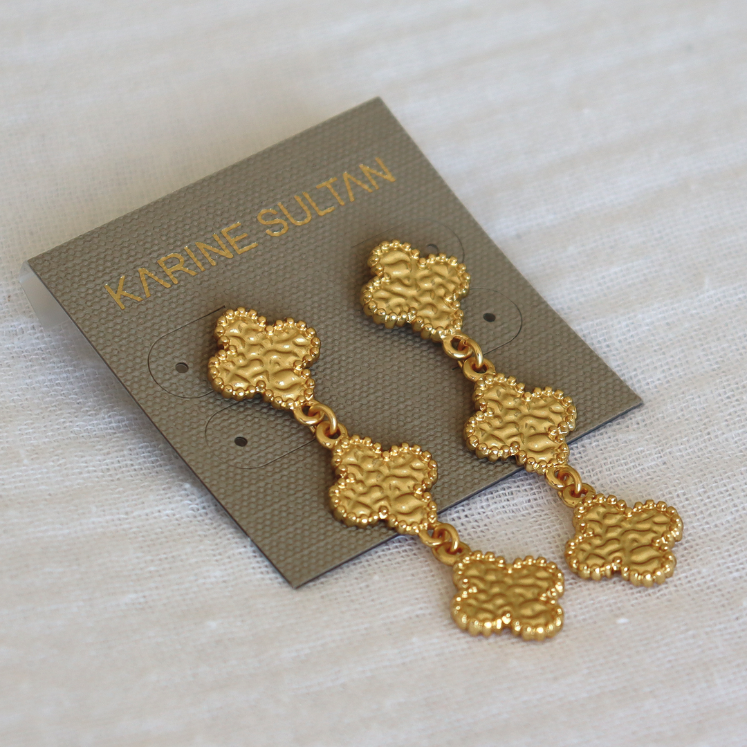 Molten Clovers Drop Earrings