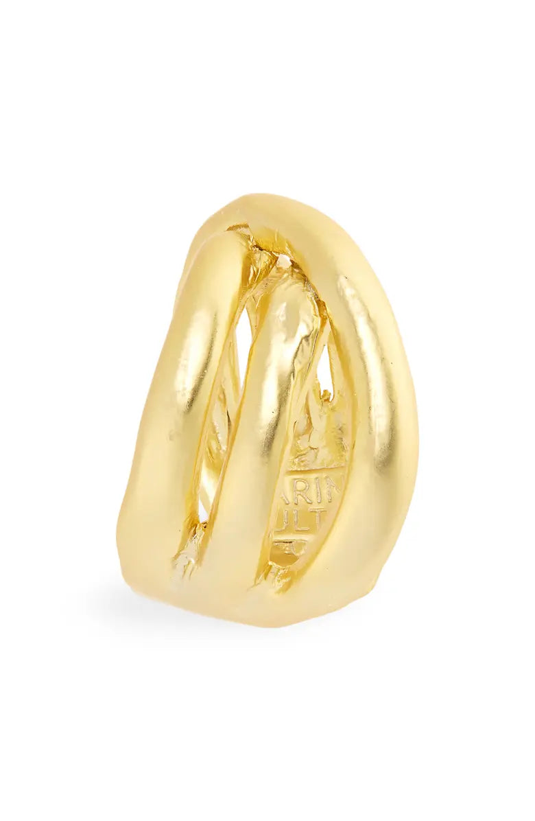Overlap stripes ring - Karine Sultan