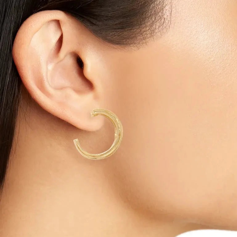 Overlap hoop earrings - Karine Sultan