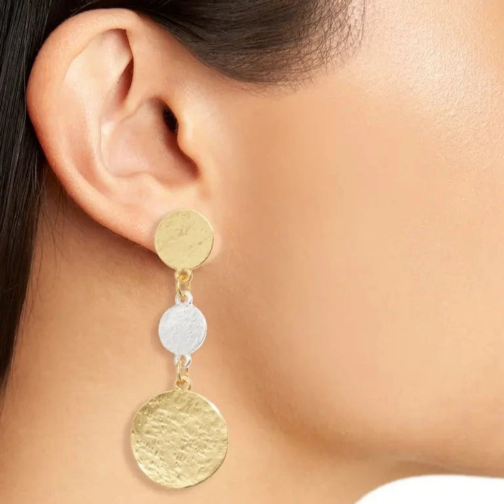 Coin and pearl drop earring - Karine Sultan