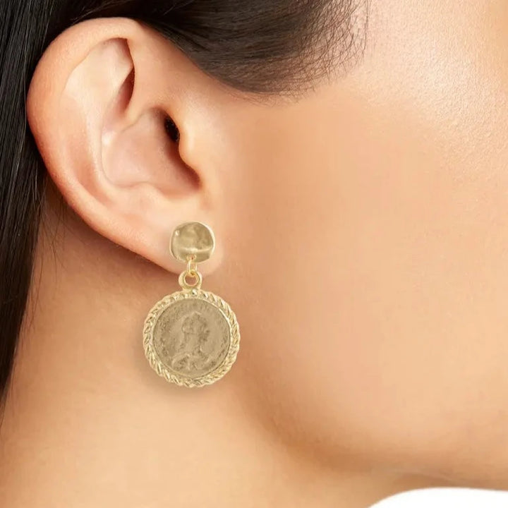 Coin drop earrings - Karine Sultan