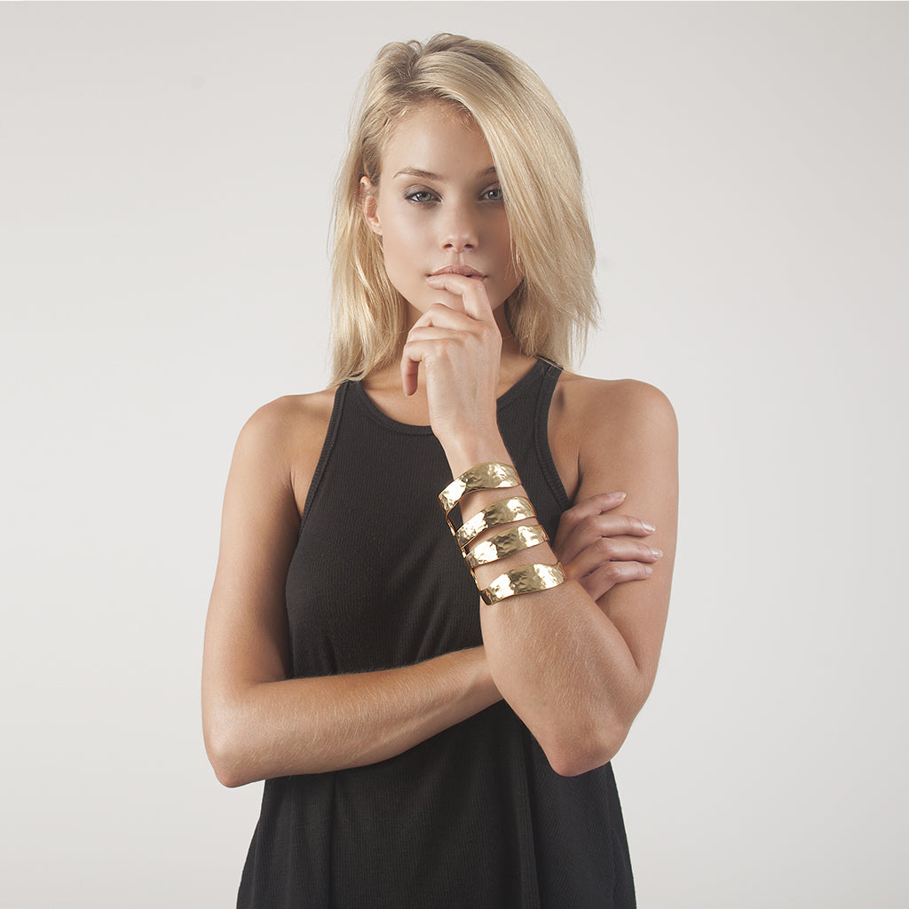 Four Row Cuff - Karine Sultan Official Website
