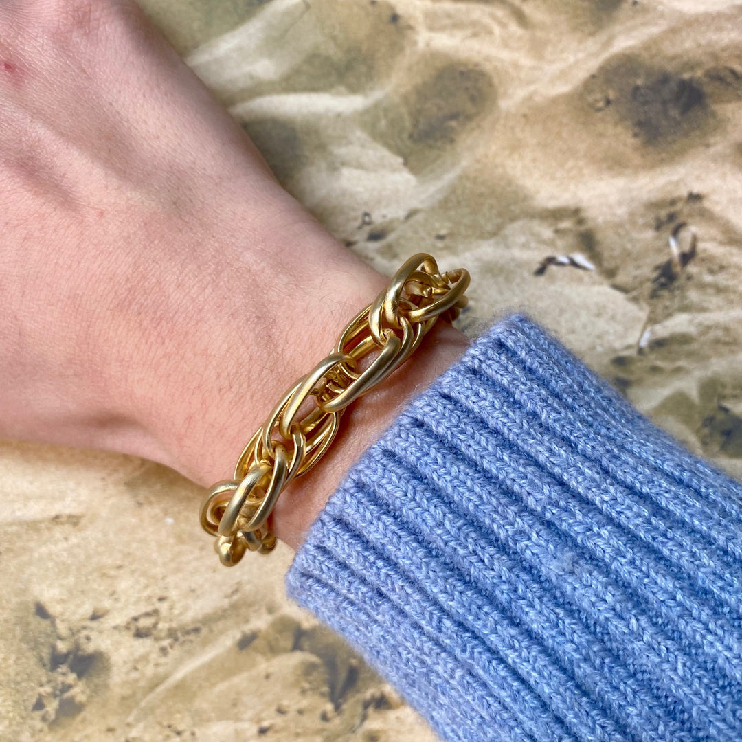 Intertwined link layering bracelet - Karine Sultan