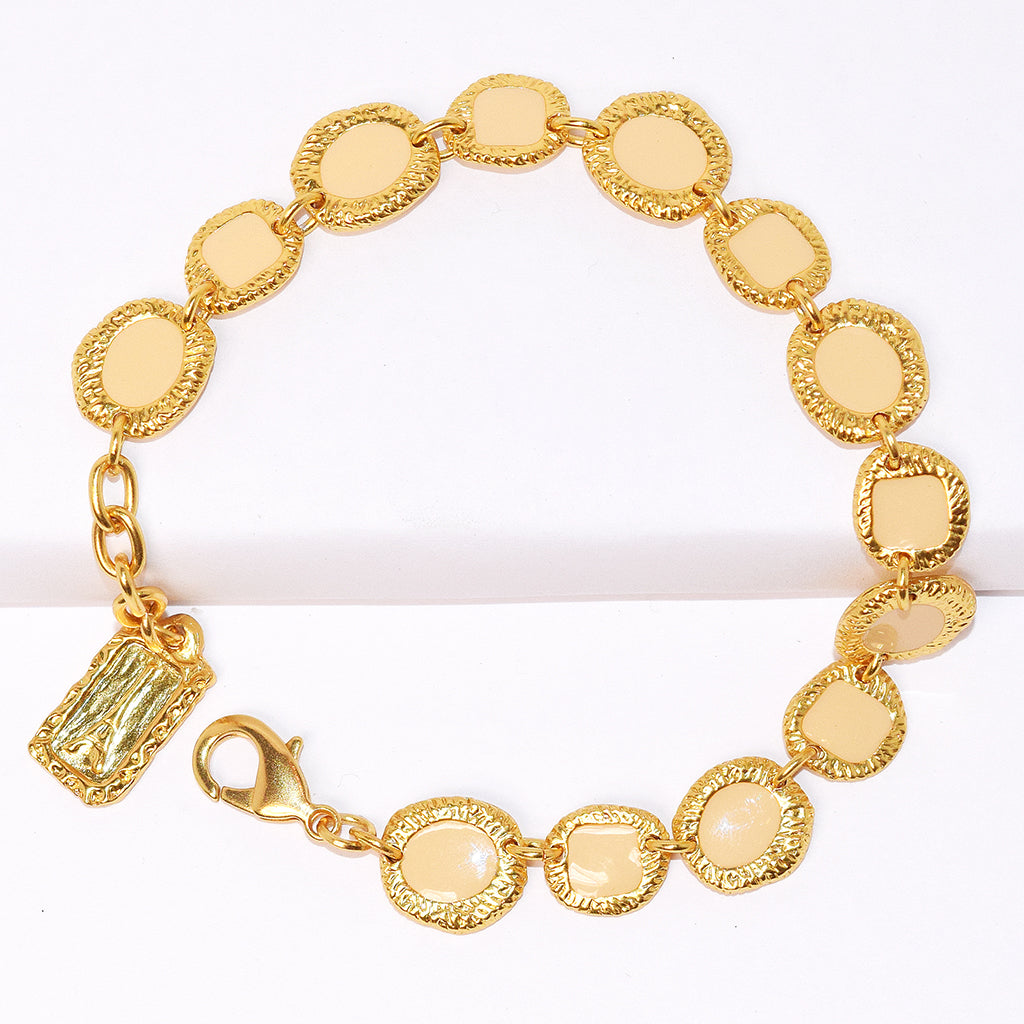Etched coin layering bracelet - Karine Sultan