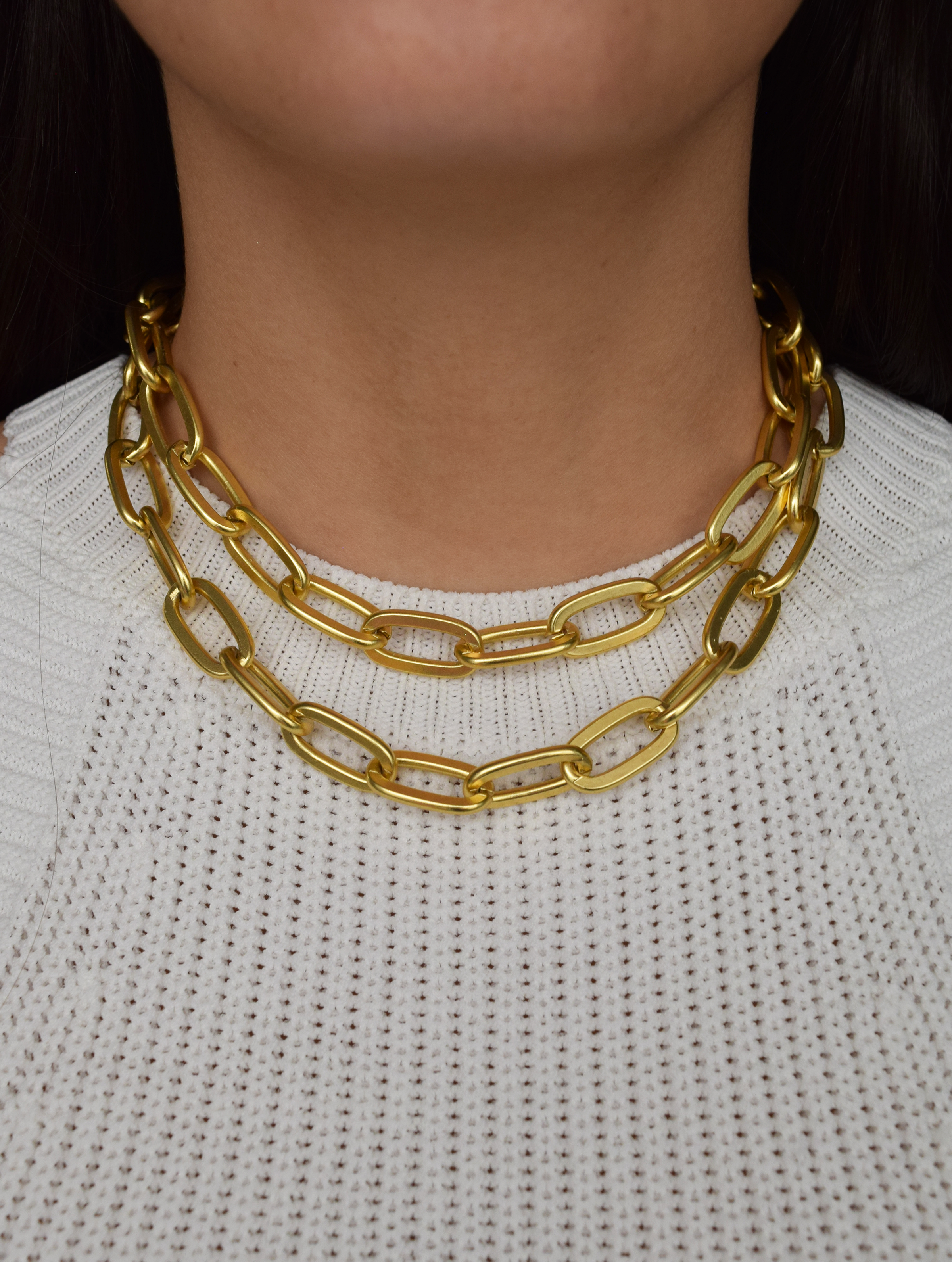 Thick link long chain - Karine Sultan