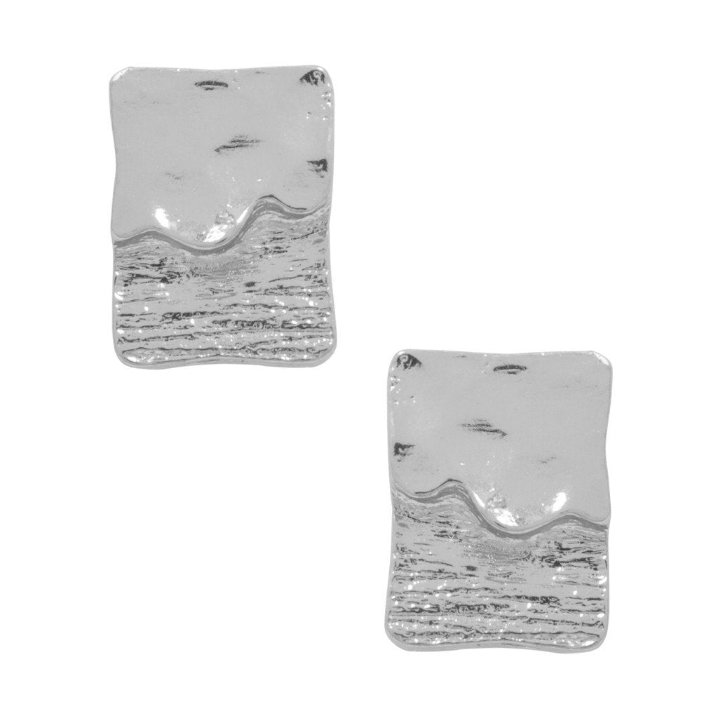 Textured Elongated Stud - Karine Sultan Official Website