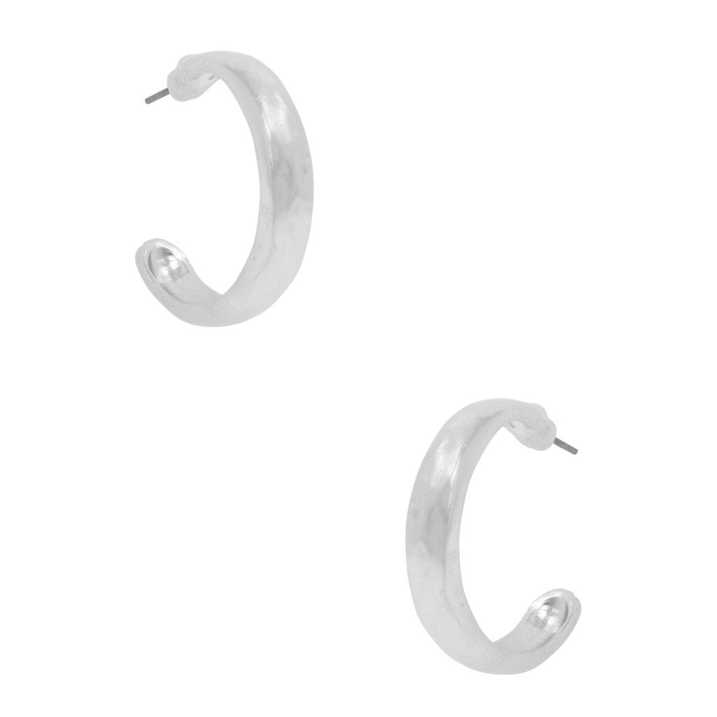 Small Polished Hoop - Karine Sultan Official Website