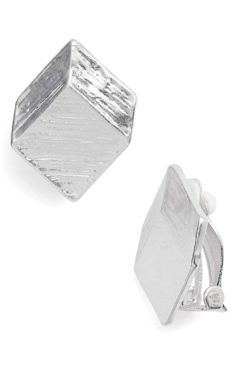 Brushed Square Clip On - Karine Sultan Official Website