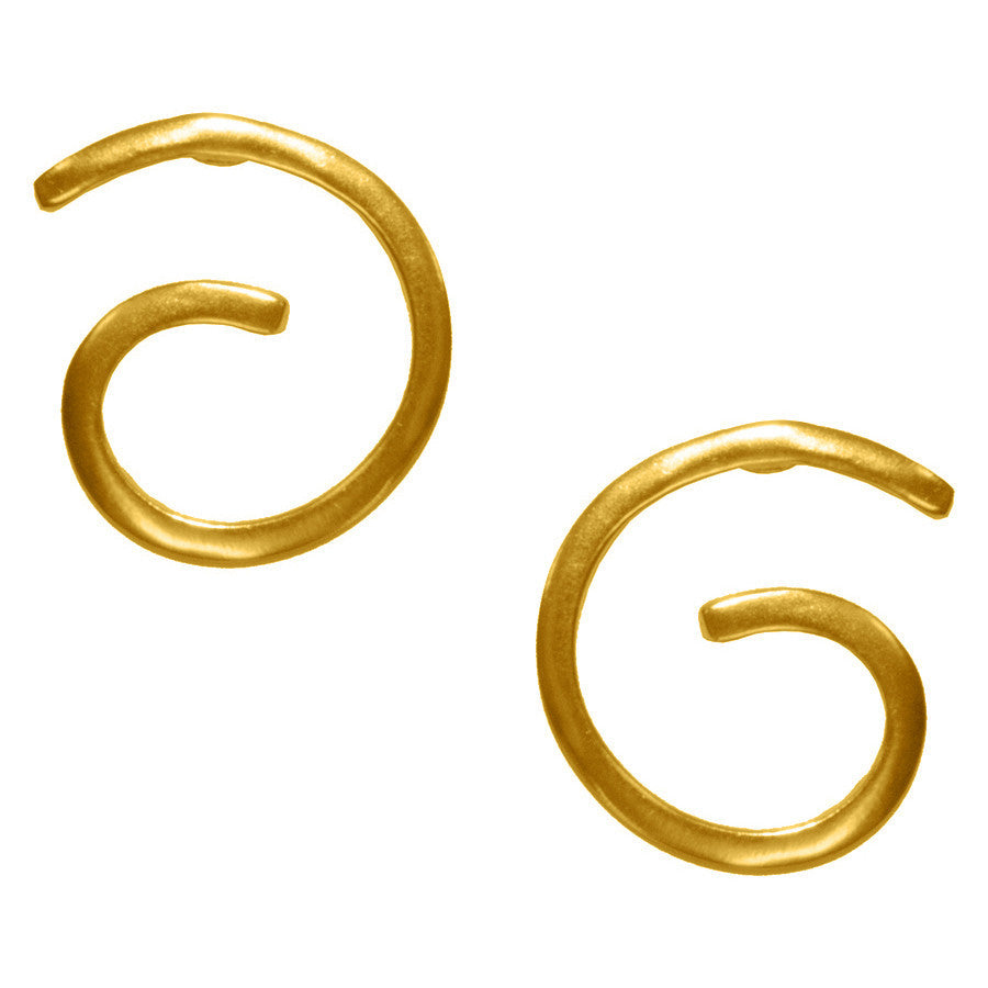 Large spiral stud earrings - Karine Sultan