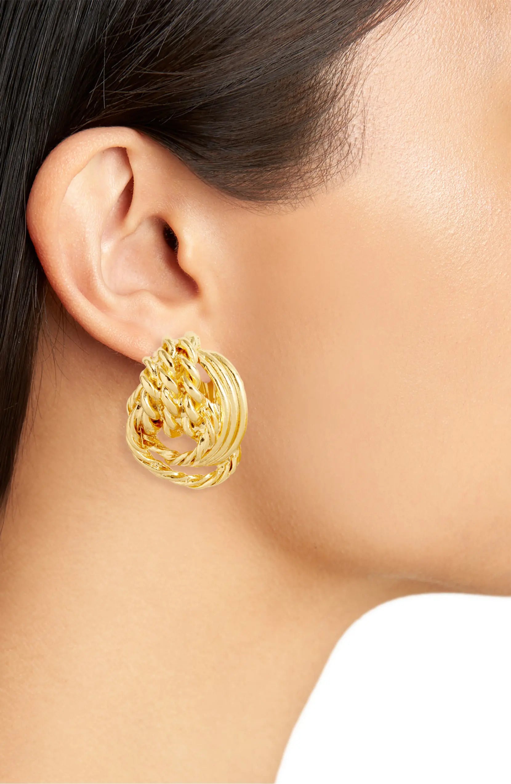 Large Knot Clip On Earring - Karine Sultan Official Website