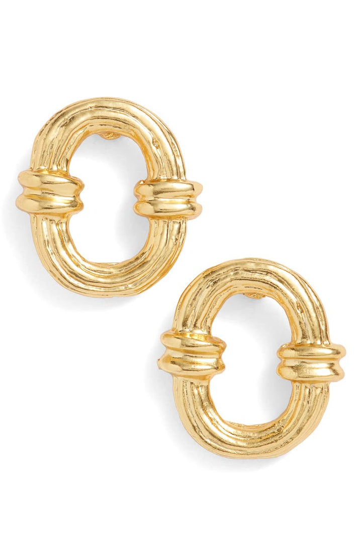 Hollow frame stud earrings - Karine Sultan