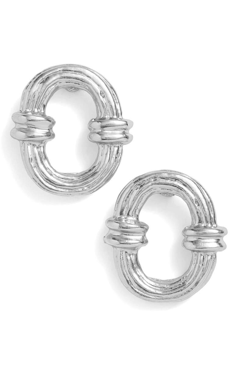 Hollow frame stud earrings - Karine Sultan