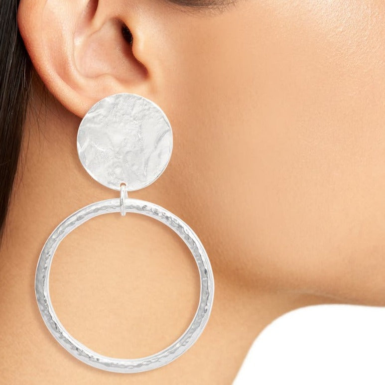 Statement making pendant clip-on earrings - Karine Sultan