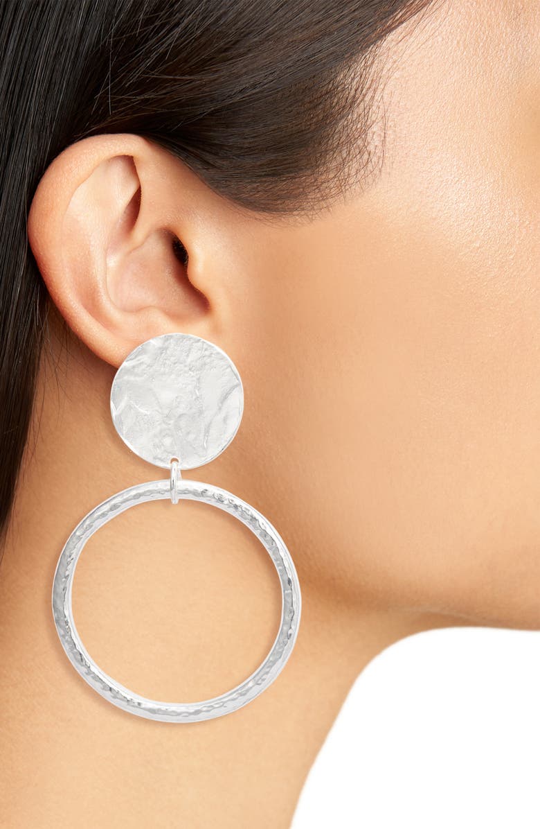 Statement making pendant clip-on earrings - Karine Sultan