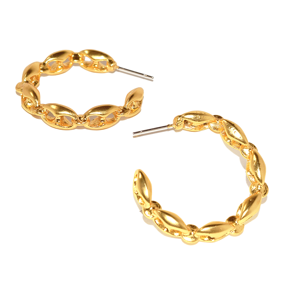 Nautical link hoop earrings - Karine Sultan