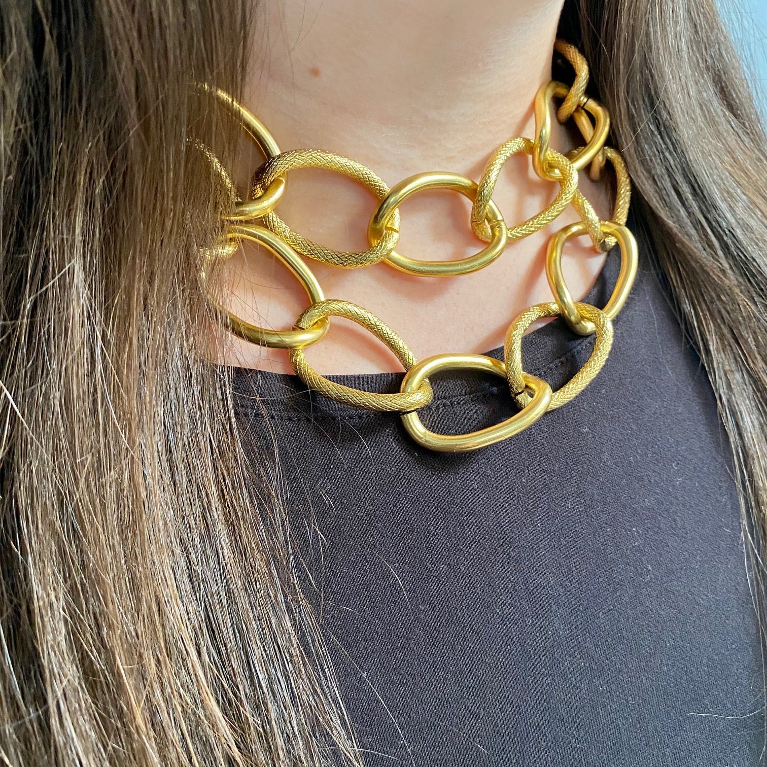 Large Oval Collar Chain - Karine Sultan