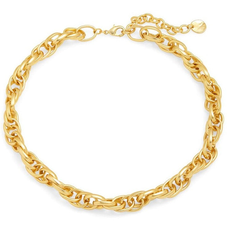 Intertwined link short necklace - Karine Sultan