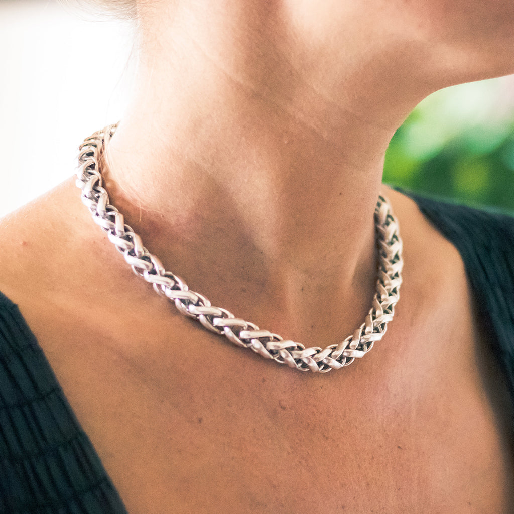Braided Link Collar Necklace - Karine Sultan Official Website