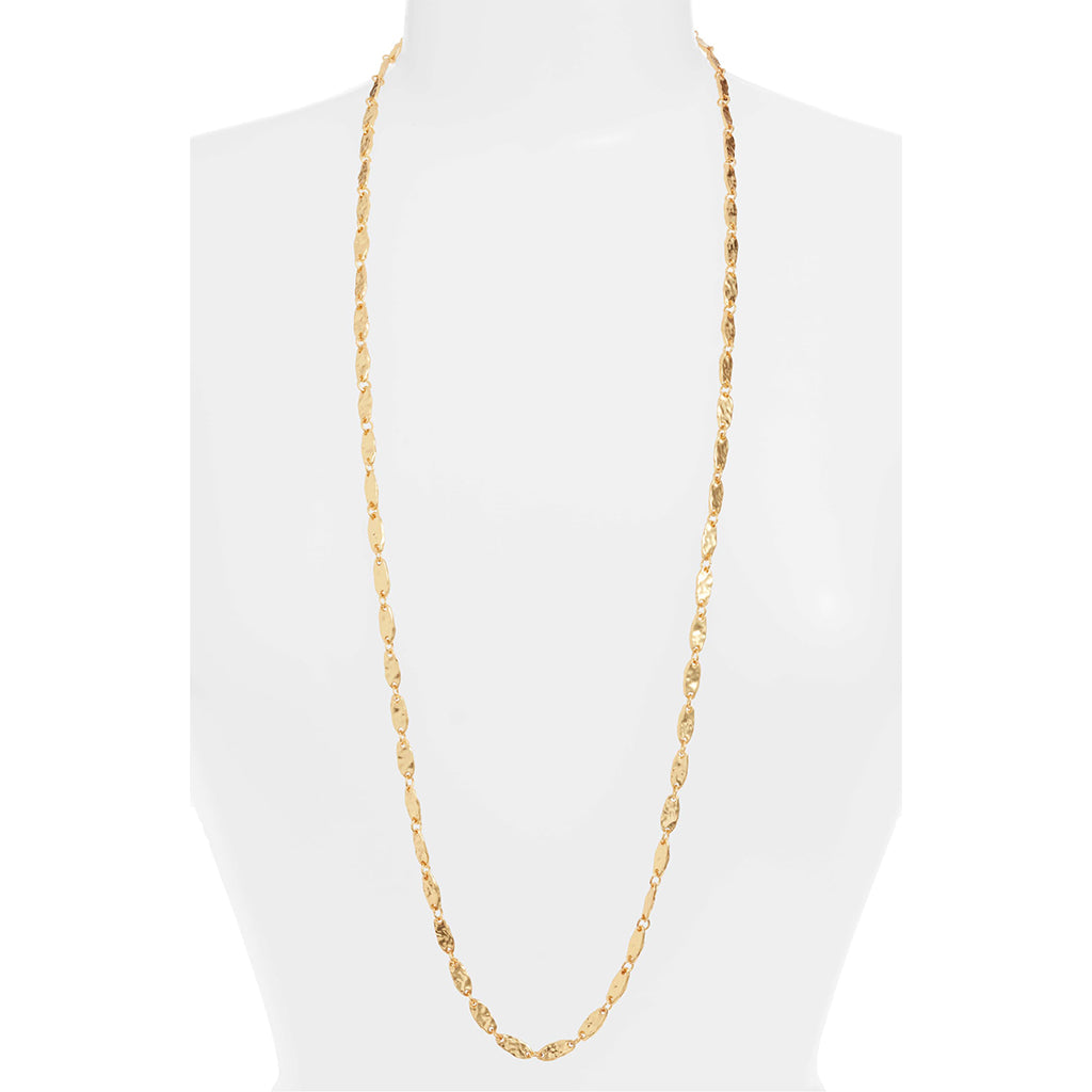 Textured Long Chain Necklace - Karine Sultan Official Website