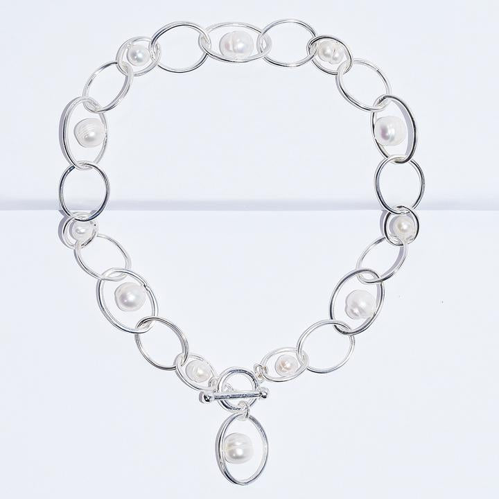 Floating Pearl Collar Necklace - Karine Sultan