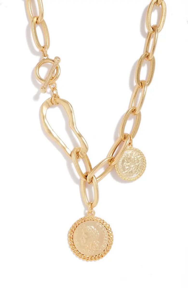 Coin dangle collar necklace - Karine Sultan